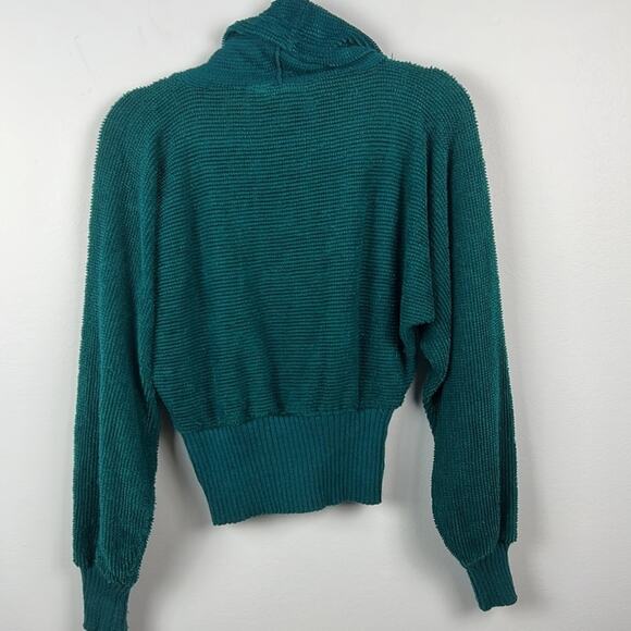 Vintage Gitano cowl neck teal sweater - Picture 8 of 8